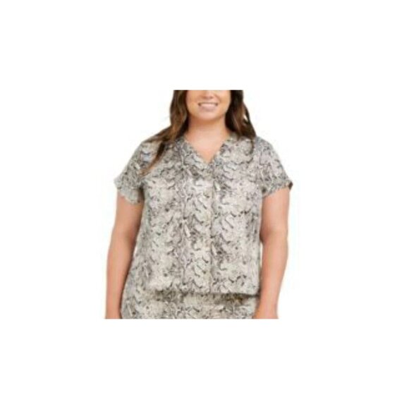 Inc Printed Pj Set Snake Skin Women's Plus Size 3X - Picture 1 of 4